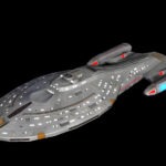 Render of a Starfleet Intrepid Class Starship