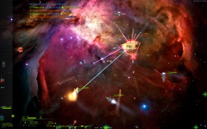 Starfarer screenshot with pretty explosions!