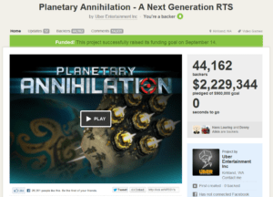 Planetary Annihilation Kickstarter